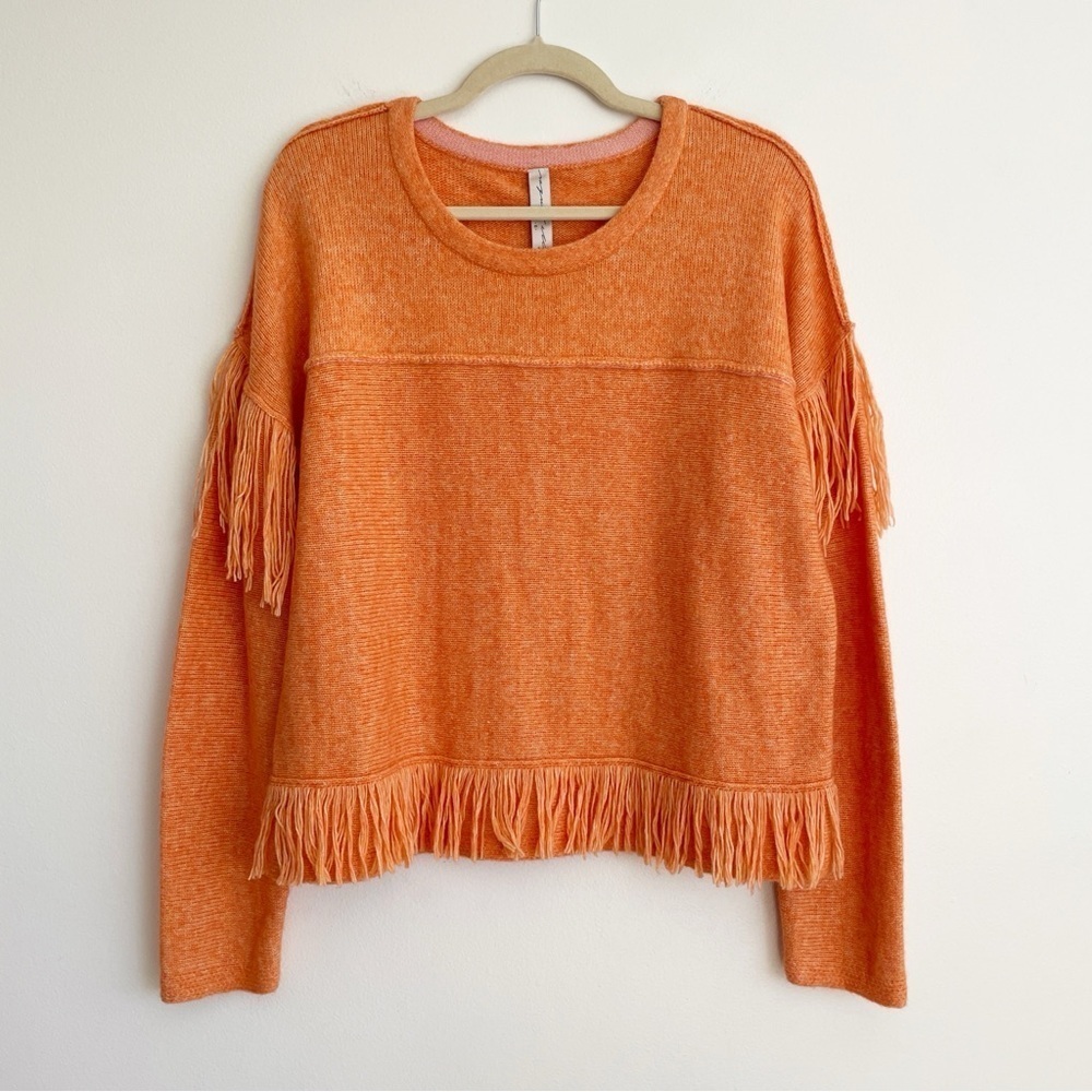 New Raquel Allegra women’s Fringe Western Sweater Knit Soft Designer Cowboy S